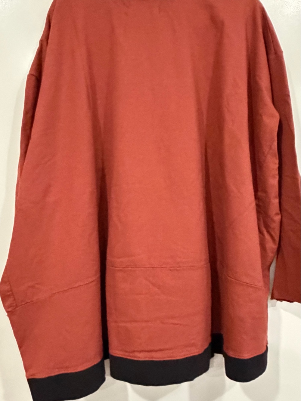 Blue Fish Rust Red Graphic Pullover with Black Trim - Picture 4 of 7